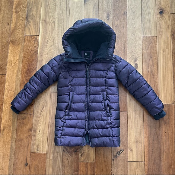 All in Motion Girls Puffer Jacket Mid Length Purple Small 6 - 6X - Picture 1 of 7